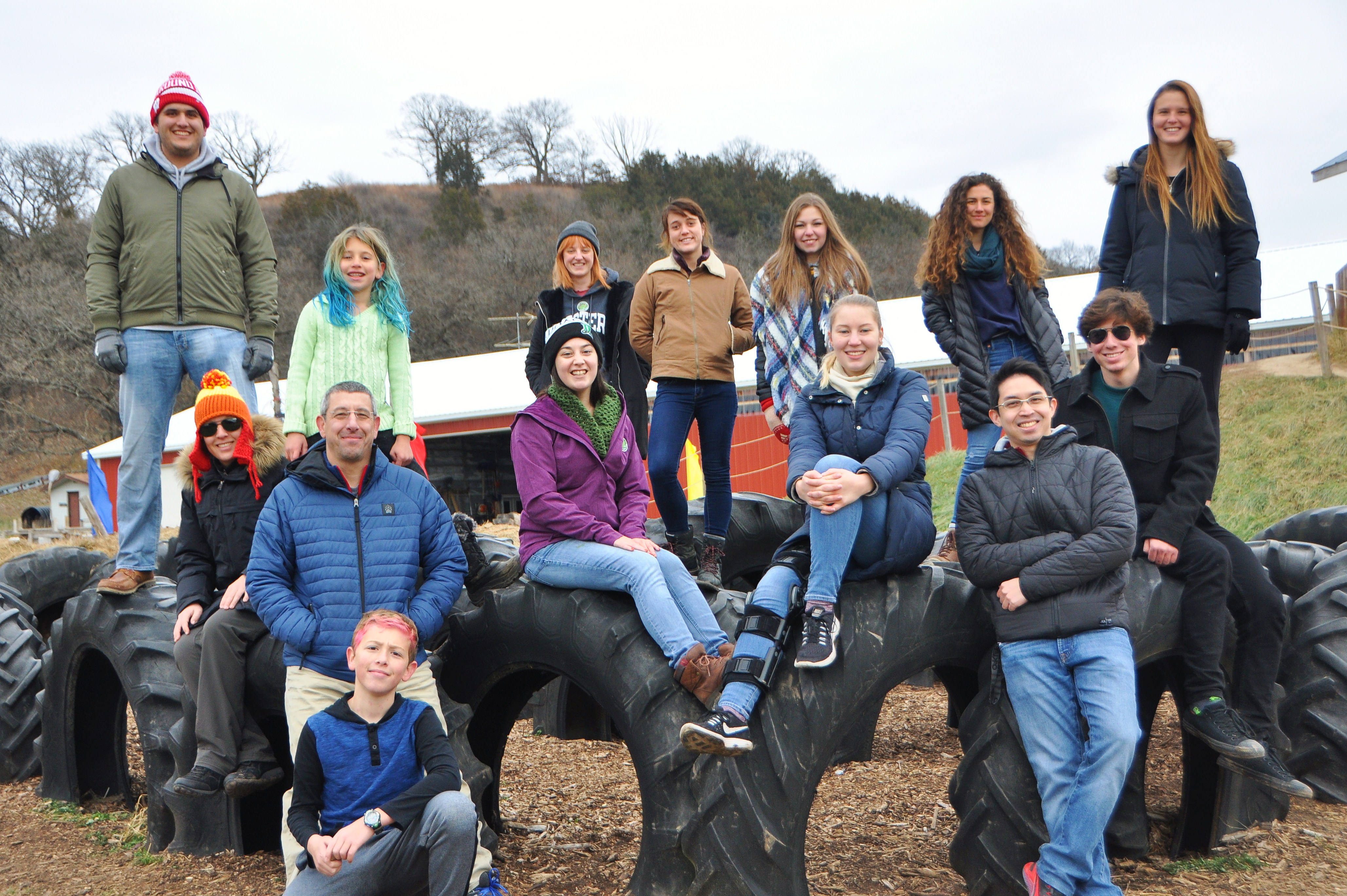 Blum Lab group picture at a corn maze