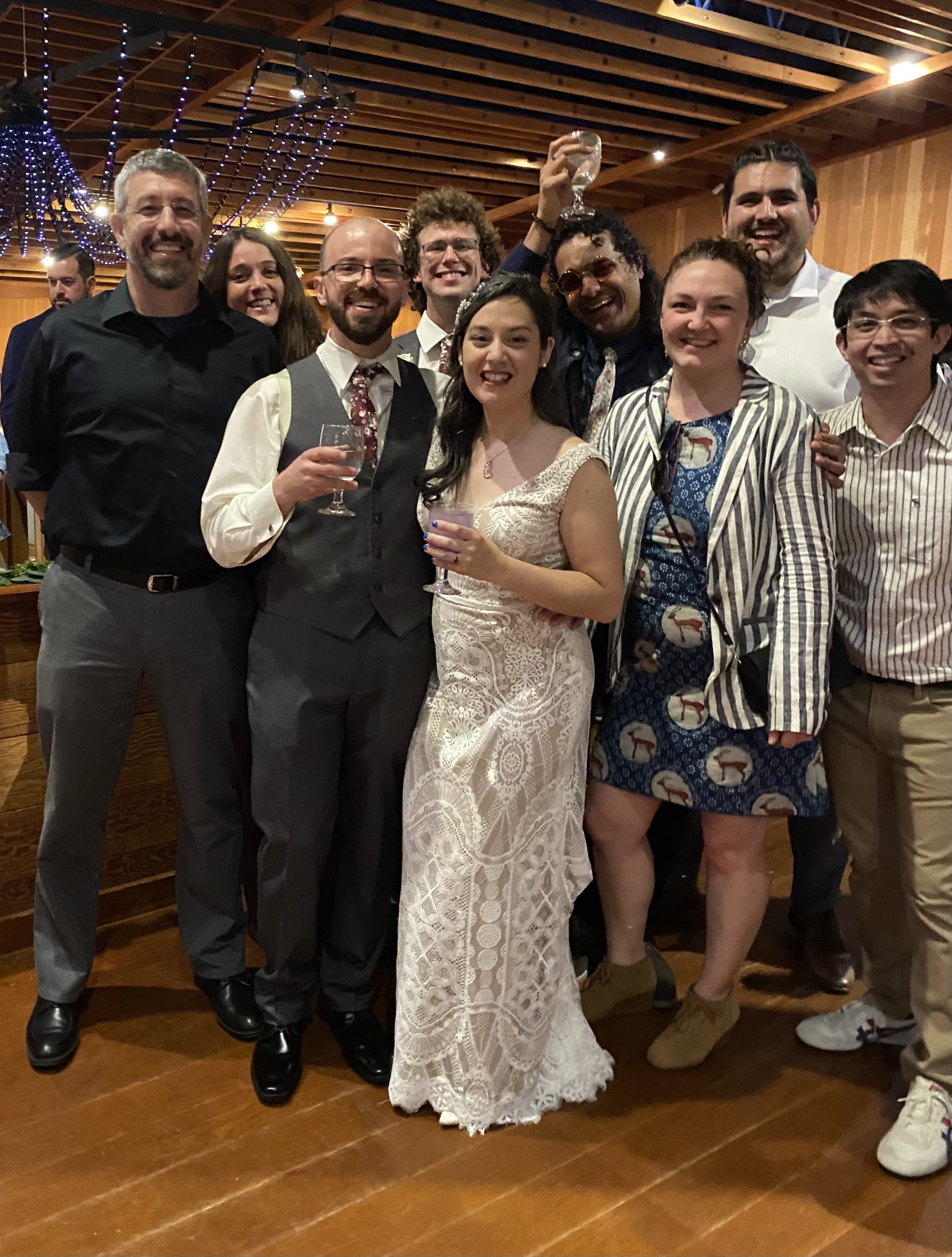 Blum lab group photo at Jen and Lev's wedding