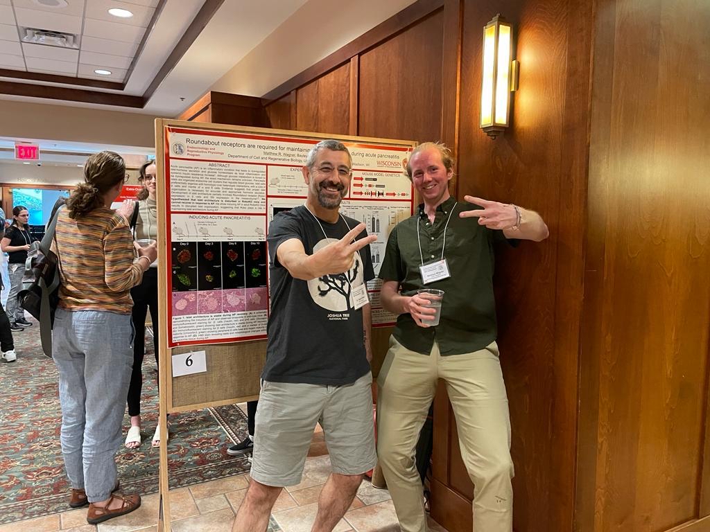 Matthew with Barak during the poster presentation at ERP Symposium 2023
