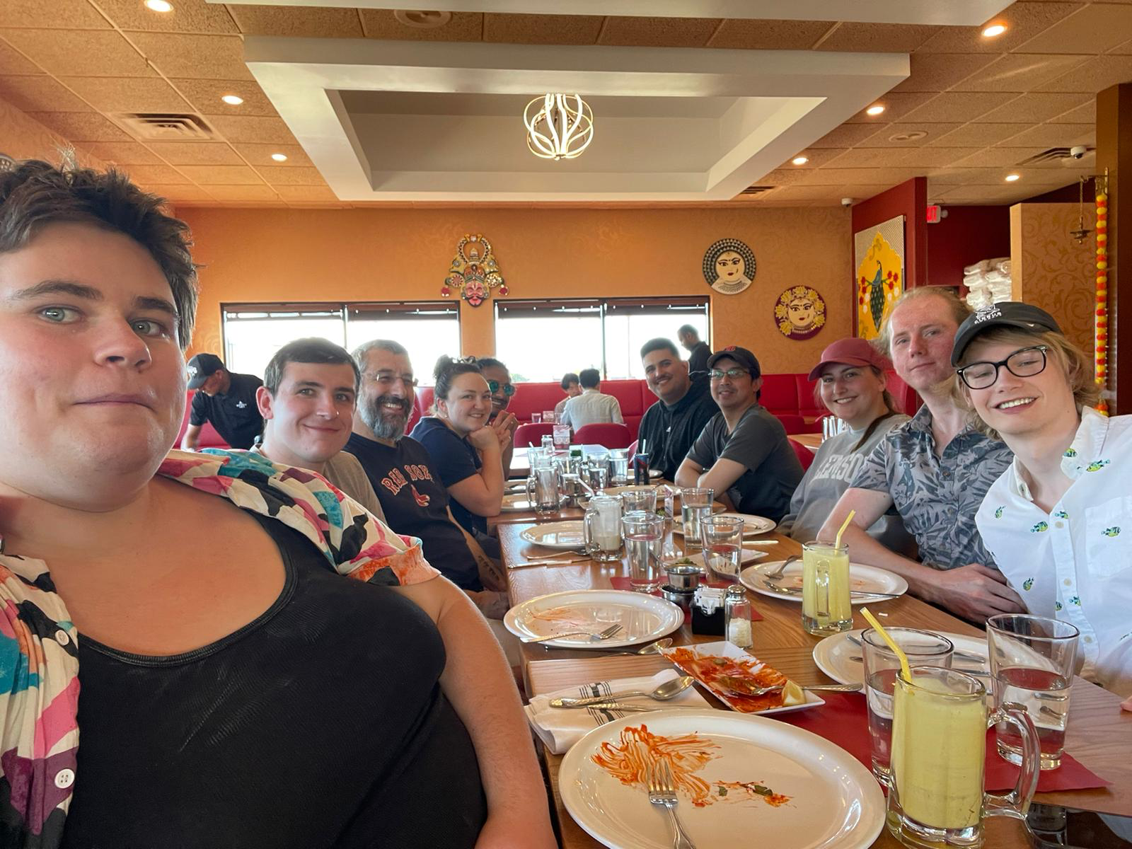 The Lab getting lunch after Kayaking in June 2024
