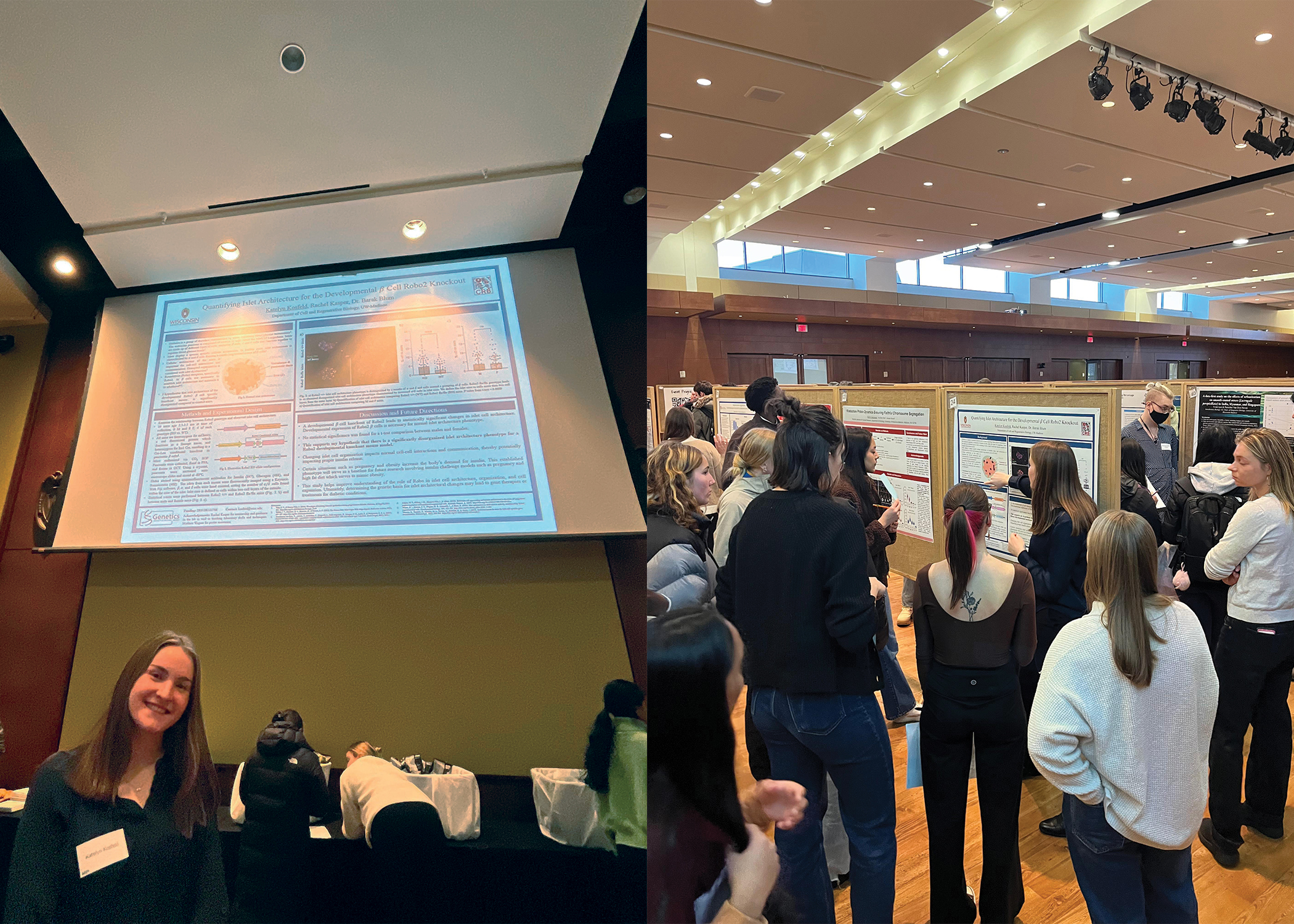 Katelyn with her first poster at the prestigious 2025 Bio 152 Poster Symposium.