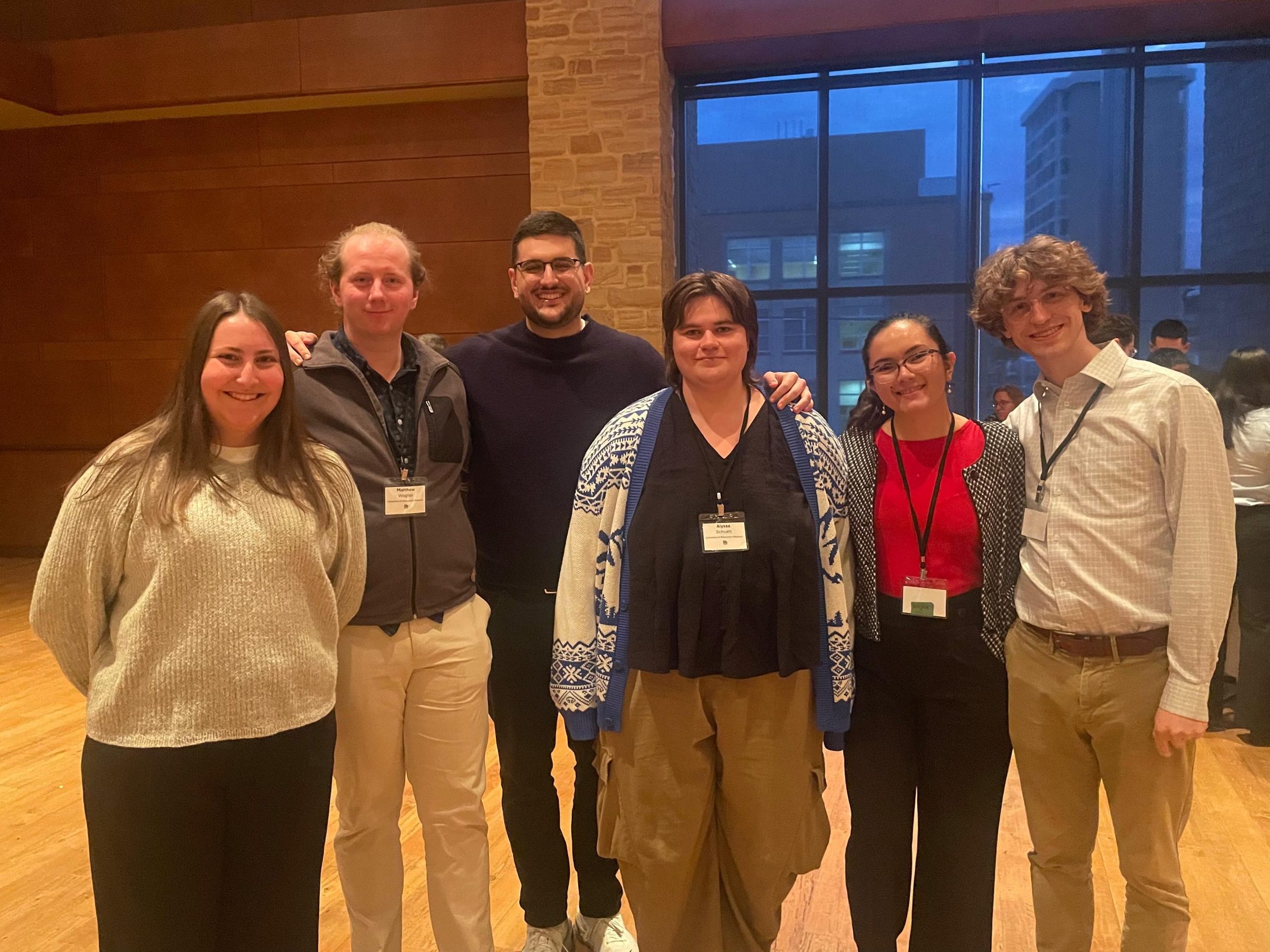 Rachel, Matthew, Cyrus, Alyssa, Maria, and Nicolas posing for a photo at the Midwest Islet Club in May, 2026.